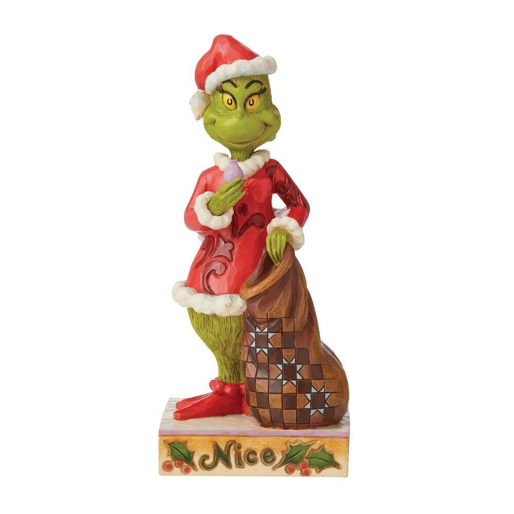 Jim Shore Grinch Two-Sided Naughty/Nice