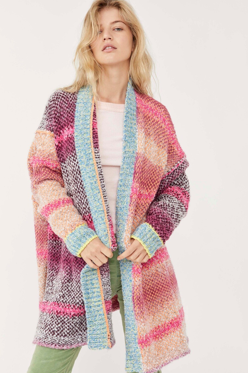 Free People Daydreamer Cardi Orchid Cloud Combo