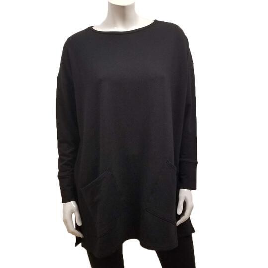Gilmour Bamboo French Terry Two Pocket Tunic Black