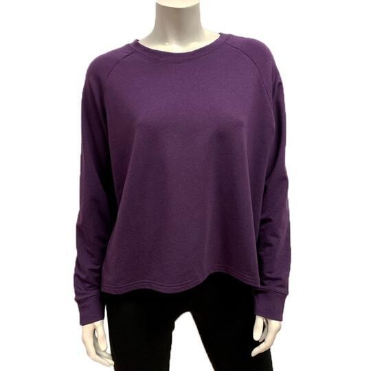 Gilmour Bamboo French Terry Crop Sweatshirt Plum