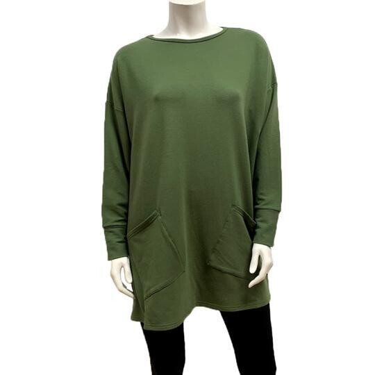 Gilmour Bamboo French Terry Two Pocket Tunic Moss