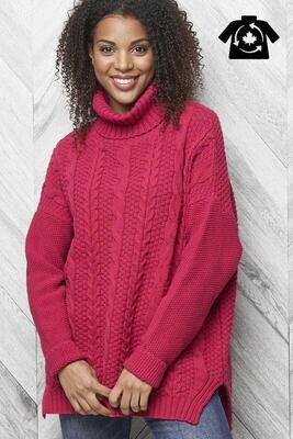 Cotton Country Emily Comfy Tunic Cherry Tweed