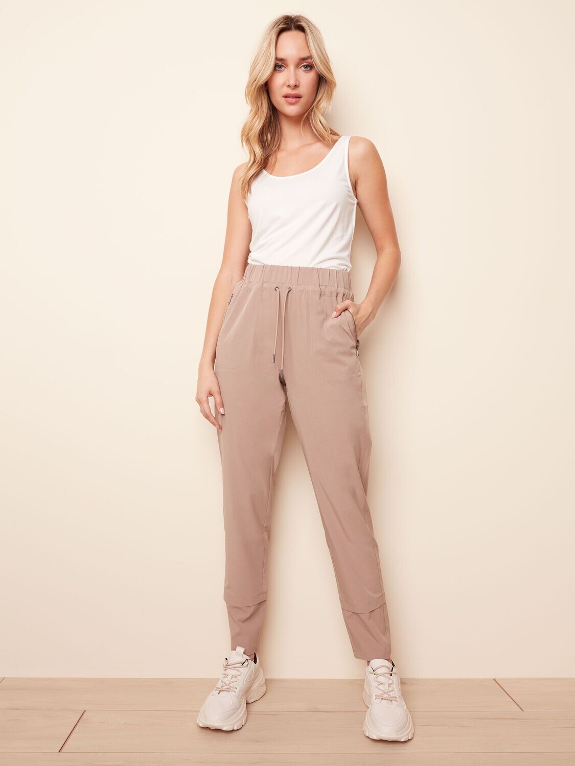 Charlie B Pull On Pant With Cuff Honey