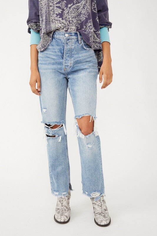 Free People Tapered Baggy Boyfriend Jean Mid