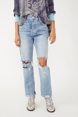 Free People Tapered Baggy Boyfriend Jean Mid
