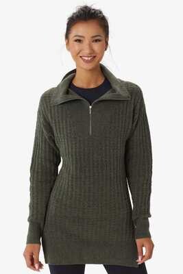 Lole Evelyn Sweater Olive Heather