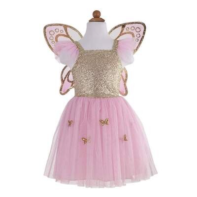 Gold Butterfly Dress 5-7 yrs