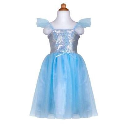 Sequins Princess Dress Blue 3-4 yrs