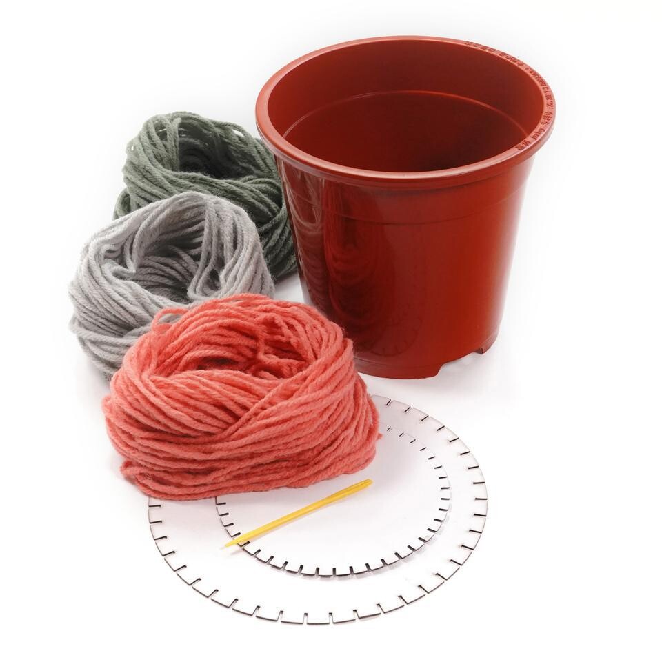 Kikkerland Knit Your Own Planter Cover Kit