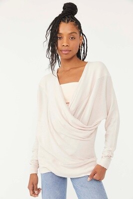 Free People Cozy With You Pullover Champagne Toast