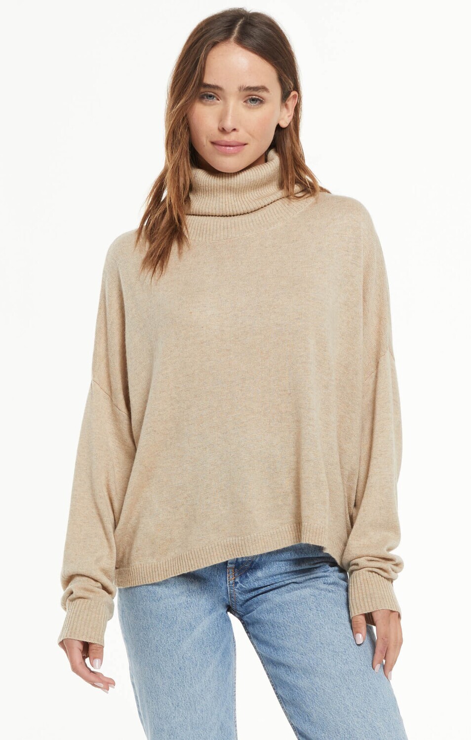 Z Supply Agnes Turtleneck Sweater Oatmeal