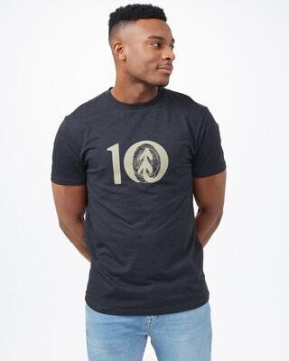 Ten Tree M Woodgrain Ten T-Shirt Meteorite Black Heather