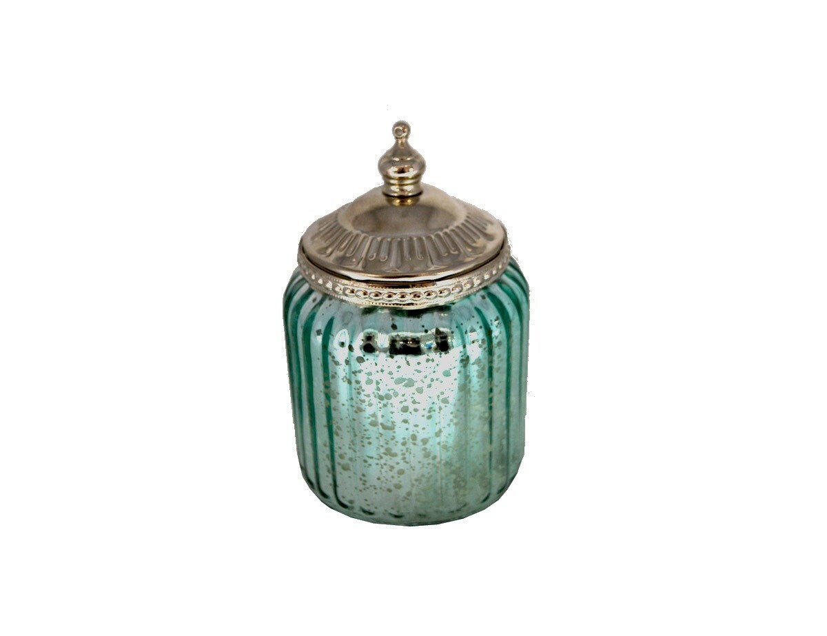 Nostalgia Candle w. Lid Turquoise Small