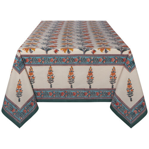 Danica Block Print Marigold Tablecloth