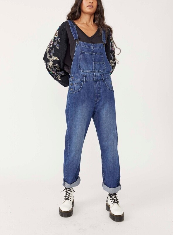 Free People Ziggy Denim Overall Inky