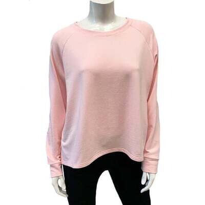 Gilmour Bamboo French Terry Crop Sweatshirt Light Pink