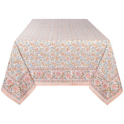 Danica Block Print Meadow Tablecloth 60x90"