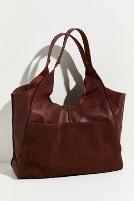 Free People Tuscan Leather Tote Chocolate