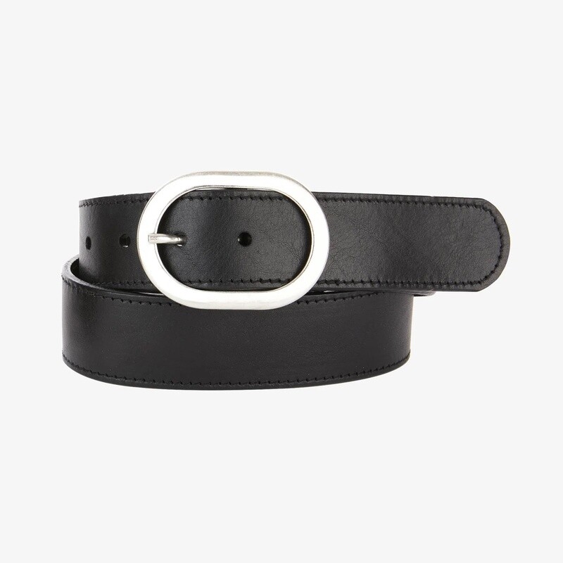 BRAVE Reese Black Bridle Silver Belt