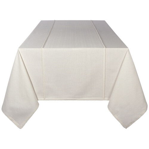 Danica Tablecloth Estela White Pom Pom 60x90in