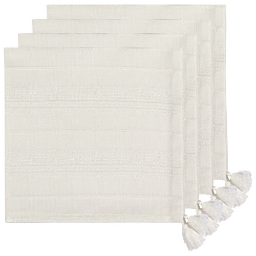 Danica Woven Napkin Blanca White Set/4 Danica Woven Napkin Blanca White Set/4