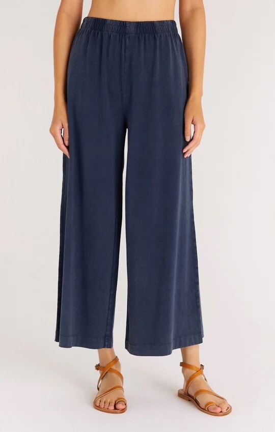 Z Supply Scout Jersey Flare Pant Midnight Blue