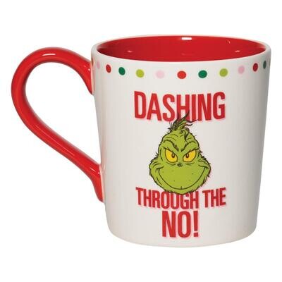 Grinch Dashing Through The No! Mug