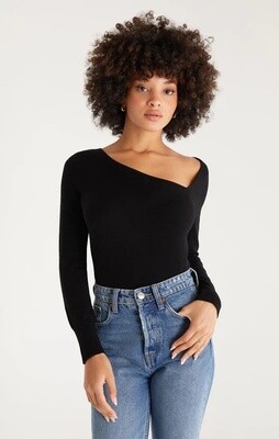 Z Supply Karlie Asymmetrical Sweater Black