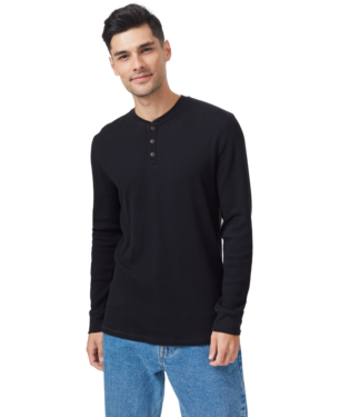 Ten Tree M TreeWaffle Henley Longsleeve Meteorite 