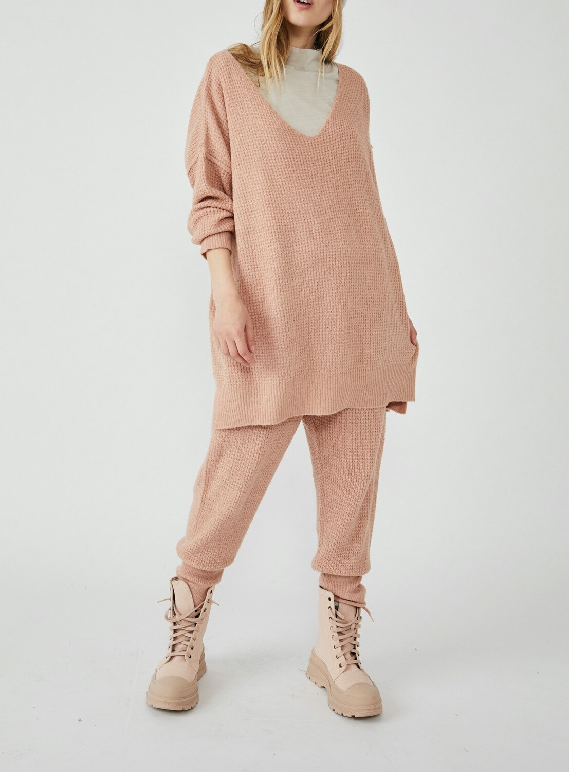 Free People C.O.Z.Y Pullover Cafe Cream