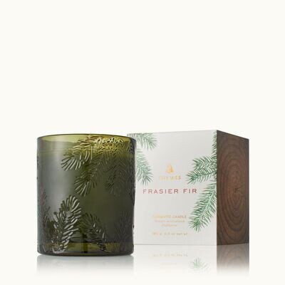 Thymes Frasier Fir Candle Molded Green