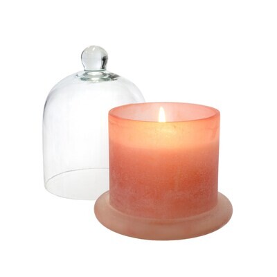 Cloche Candle Frosted Pink L Incense & Tonika