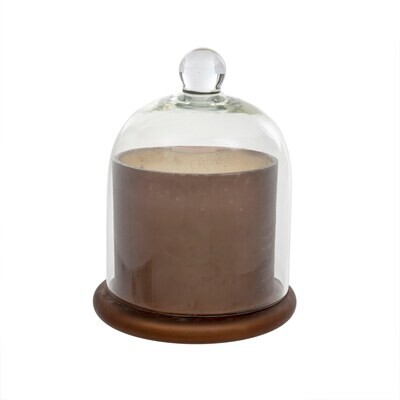 Cloche Candle Frosted Mocha L Oud Gold