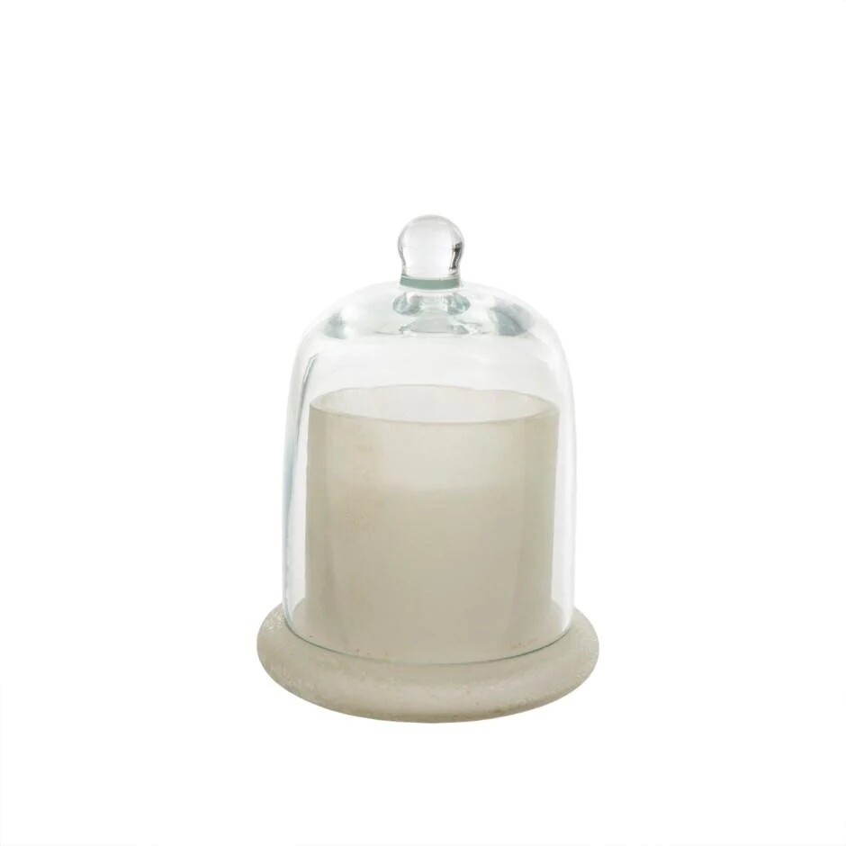 Cloche Candle Frosted White L Scarlett Citrus
