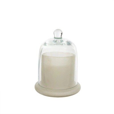 Cloche Candle Frosted White L Scarlett Citrus