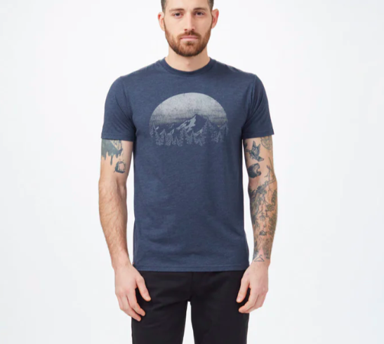 Ten Tree M Vintage Sunset T-Shirt Dress Blue Heath