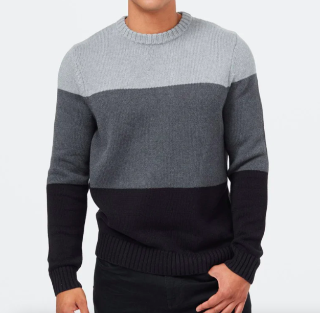 Ten Tree M Highline Blocked Crew Sweater 