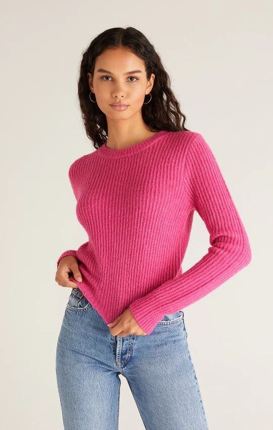 Z Supply Daphne Sweater Punch Pink