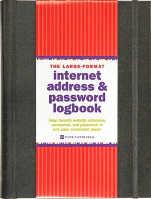 Peter Pauper Address &amp; Password Book Large