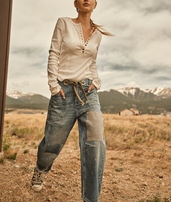 Free People Moxie Low Slung Pull On Barrel