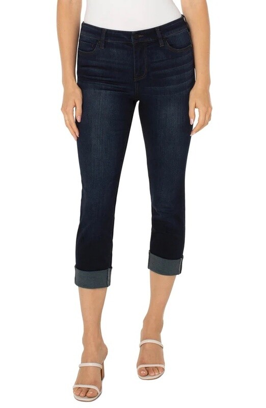 Liverpool Charlie Crop Skinny Destiny Dark