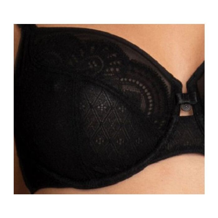 Rosa Faia Selma Lace Underwire Bra Black