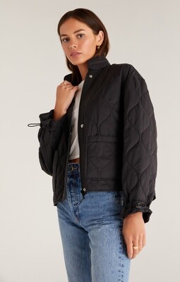 Z Supply On The Move Quilted Jacket Black