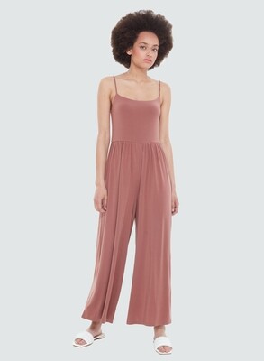 Dex Ruffle Clay Strappy Knit Jumpsuit