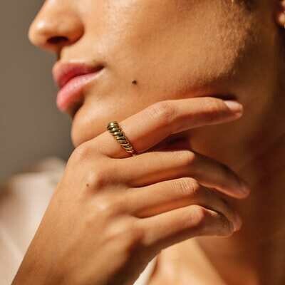 Lover's Tempo Demi Fine Twist Dome Ring
