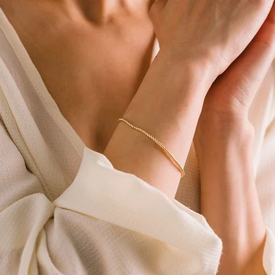 Lover's Tempo 2mm Gold Filled Stretch Bracelet