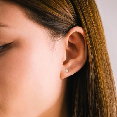 Lover's Tempo Disc Gold Filled Stud