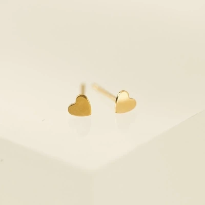 Lover's Tempo Heart Gold Filled Stud