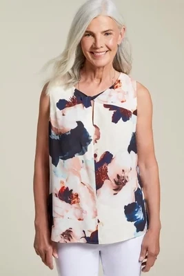 Tribal Floral Printed Twist Front Blouse