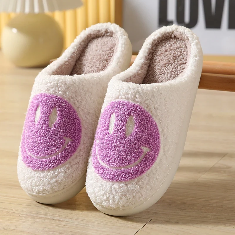 Lilac Smiley Slippers